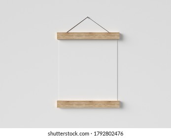 Small Poster Hanger 3D render Mockup - Shutterstock ID 1792802476