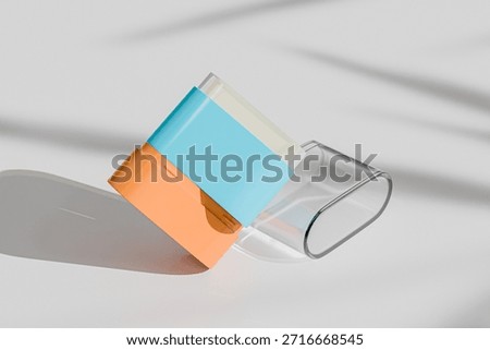 small size Sunscreen Stick packaging with translucent clear cap, plastic Cosmetic foundation Stick mockup, oval shape twist up solid cream stick packaging, Rotating Push up Deodorant Tube container