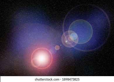 Small Stars And Light Flair In Space