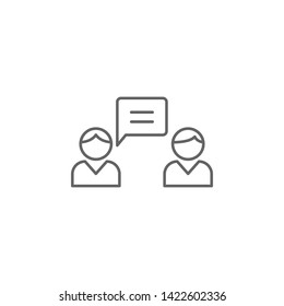 Small Talk Friendship Outline Icon. Elements Of Friendship Line Icon. Signs, Symbols Can Be Used For Web, Logo, Mobile App, UI, UX