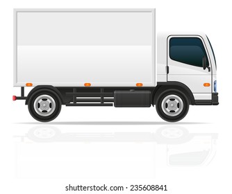 Small Truck For Transportation Cargo Illustration Isolated On White Background