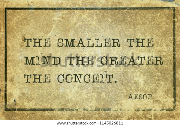 Smaller Mind Greater Conceit Famous Ancient Stock Illustration 1145026811