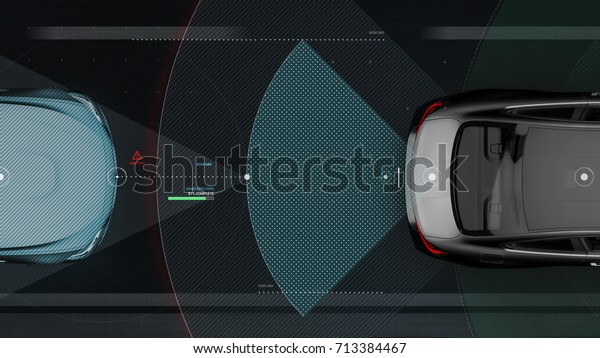Smart car sensors - futuristic concept (with
grunge overlay) - 3D
illustration