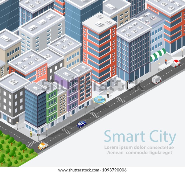 Smart city\
isometric