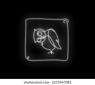 Smart - Head - Tilting Owl In Neon