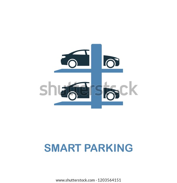 Smart Parking\
icon in two colors design. Premium style from smart devices icon\
collection. UI and UX. Illustration of smart parking icon. For web\
design, apps, software and\
printing.