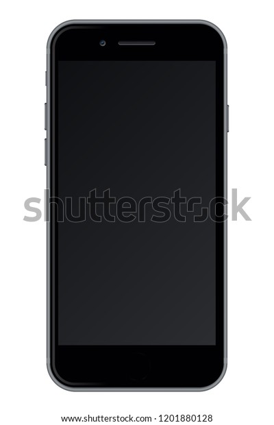 Smart Phone Black Screen Isolated On Stock Illustration 1201880128