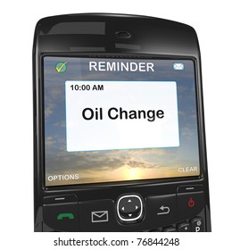 Smart Phone Reminder, Oil Change