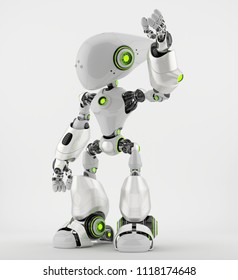Smart robotic character, 3d rendering