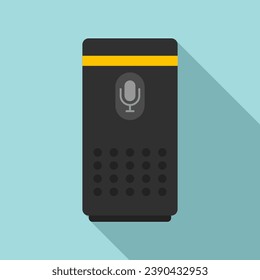Smart speaker control icon. Flat illustration of smart speaker control  icon for web design