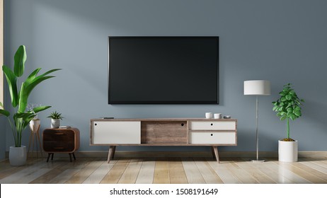 Tv On Cabinet Modern Living Room Stock Illustration 1512453356 ...