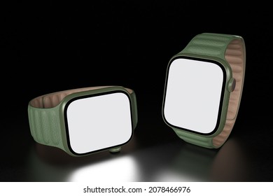 Smart Watch in Dark With Black Background 3D Rendering