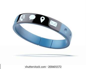 Smart wristband isolated on a white background.