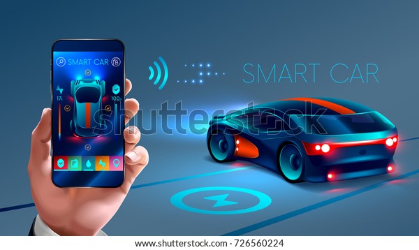 smartphone application to control the\
smart car by internet. Security system smart car. the smart car\
sends information about its status to the smart phone .\
