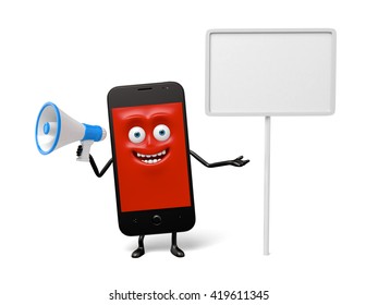 The smartphone and a billboard