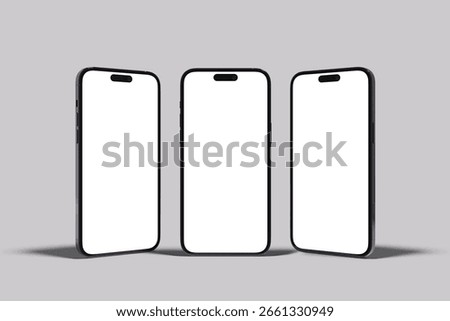 Smartphone Blank Mockup 3D Render