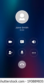 Smartphone Call Interface Ongoing Call Screen