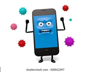 The smartphone is loaded with security software