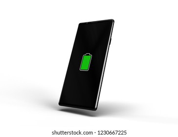 Smartphone Mobile Phone Fully Full Charged Stock Illustration 1230667228