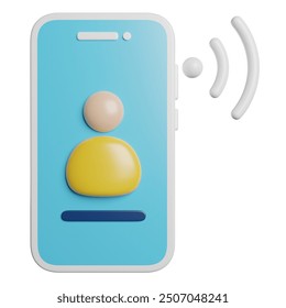 Smartphone Network Connection 3D Rending Illustration