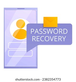 Smartphone password recovery icon. Cartoon of smartphone password recovery icon for web design isolated on white background - Powered by Shutterstock