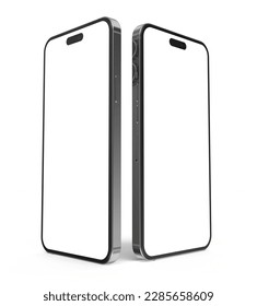 Smartphone realistic 3d render isolated on white background. 3D render illustration