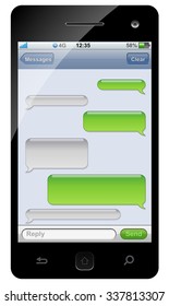 Smartphone Sms Chat Template With Copy Space.
