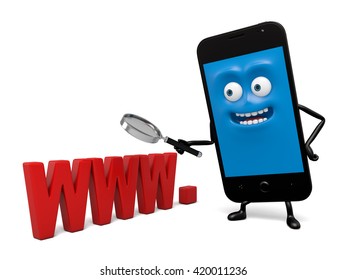 The smartphone and the www Internet Explorer