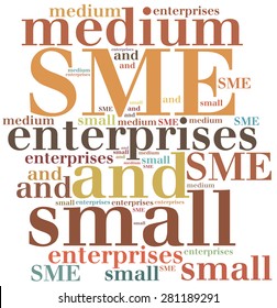 SME. Small Medium Enterprises. Business Abbreviation.