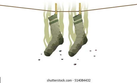 Smelly Socks, 3d Illustration