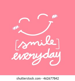 Smile Everyday Word Illustration Stock Illustration 462677842 ...