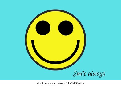 Smile Face Smile Always Sign Symbol Stock Illustration 2171405785 ...