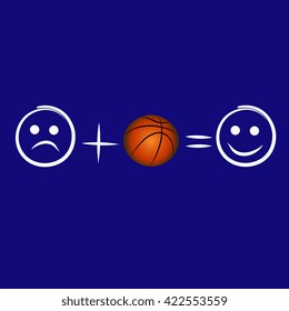 A Smiley Face With A Basketball Ball