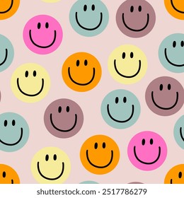 Smiley Seamless pattern Smiley face background 