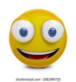 Smiling Emoji 3d Emoticons Face Illustration Stock Illustration 