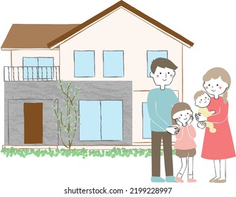 A Smiling Family And A New House