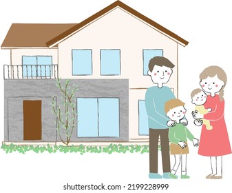 A Smiling Family And A New House