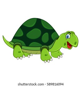 Smiling Turtle Cartoon Vector Illustration Stock Vector (Royalty Free ...