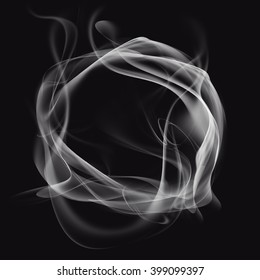 Smoke Circle On Background Black