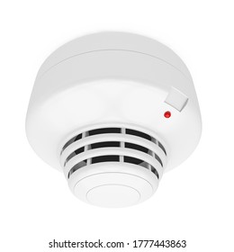 Smoke Detector Isolated. 3D Rendering