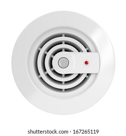 Smoke And Fire Detector Isolated On White