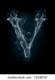 smoke font letter images stock photos vectors shutterstock smoke letters font