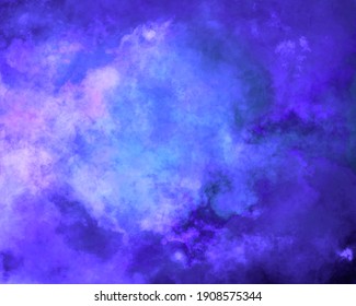 Illustration fumée dans les tons bleu et rose