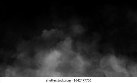 Smoke On Floor Isolated Black Background Stock Illustration 1642477756 ...