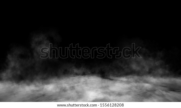 床に煙が立つ 黒い背景 のイラスト素材