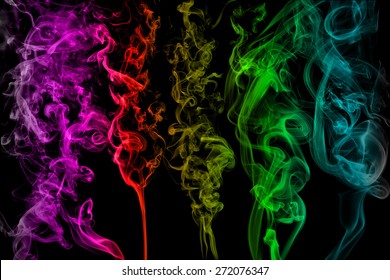 Smoke Texture Brushes, Edited With Adobe Photoshop Cs 5, Filled With Colours