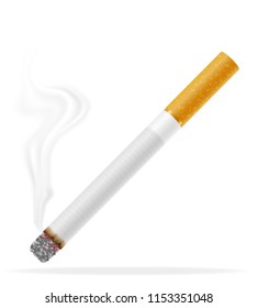 Smoking Cigarette Yellow Filter Stock Illustration Stock Illustration ...