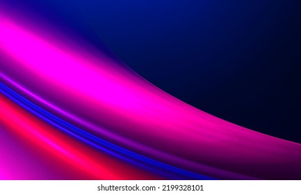 Smooth 3d Mix Of Purple Blue Red Hues In Dark Space. Elegant Curves In Minimal Template Or Blank. Cyber Space. Great For Design As Cover Print For Electronics, Splash Screen, Print, Poster, Artwork.