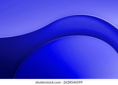Smooth Blue Abstract Waves: A modern and elegant background with flowing curves and a calming gradient of deep and light blues
