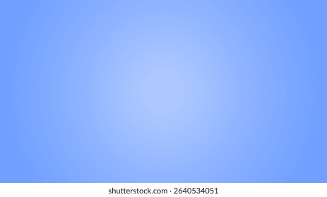 A smooth blue background with a gradient texture. The blue background transitions from light to dark, creating a calming effect. Desktop wallpaper background with copy space.